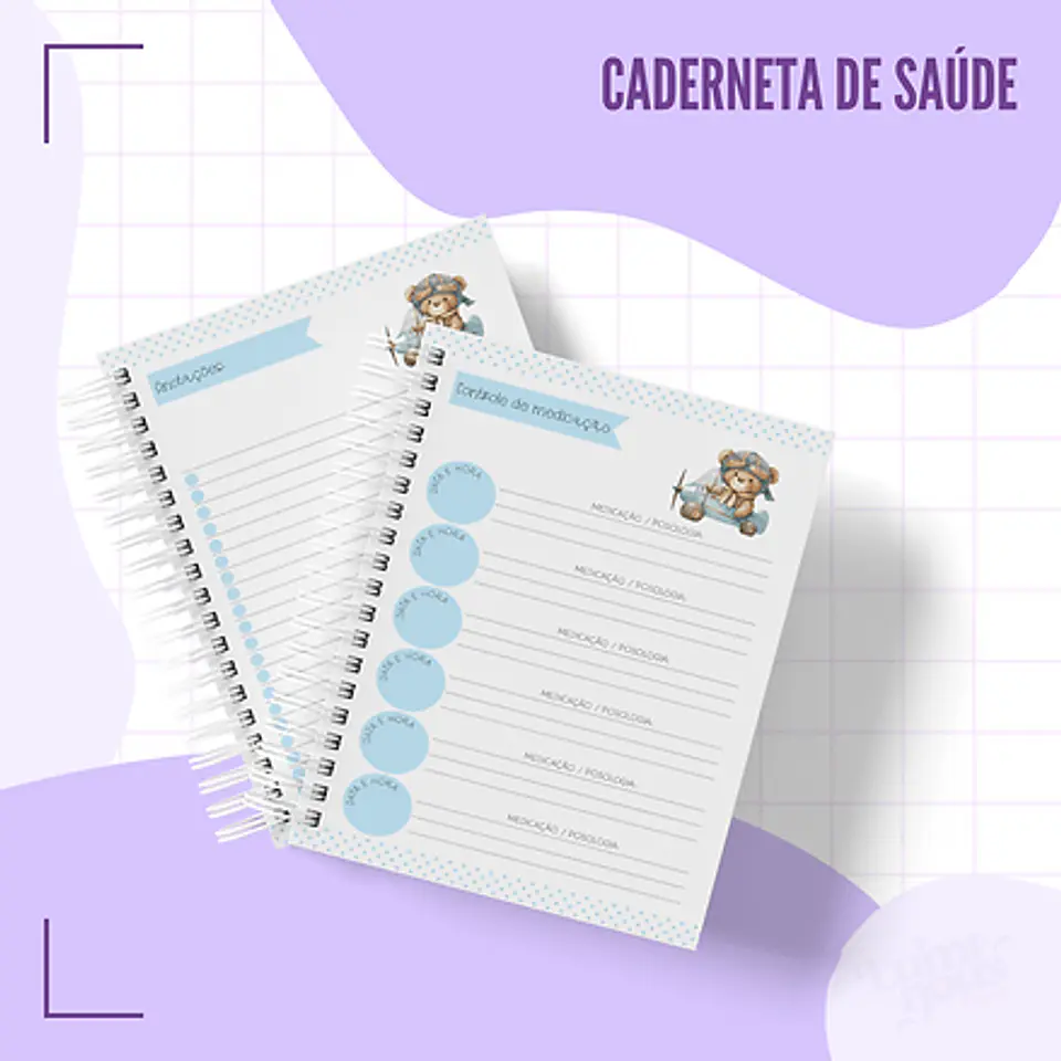 Arquivo Digital - Caderneta de Saúde Ursinho Aviador (menino) 3