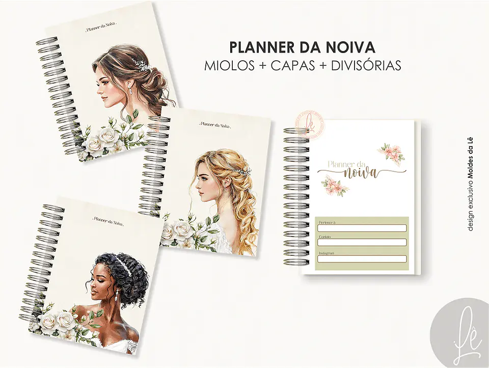 Arquivo Digital Planner da Noiva - Miolos + Capas + Divisórias 1