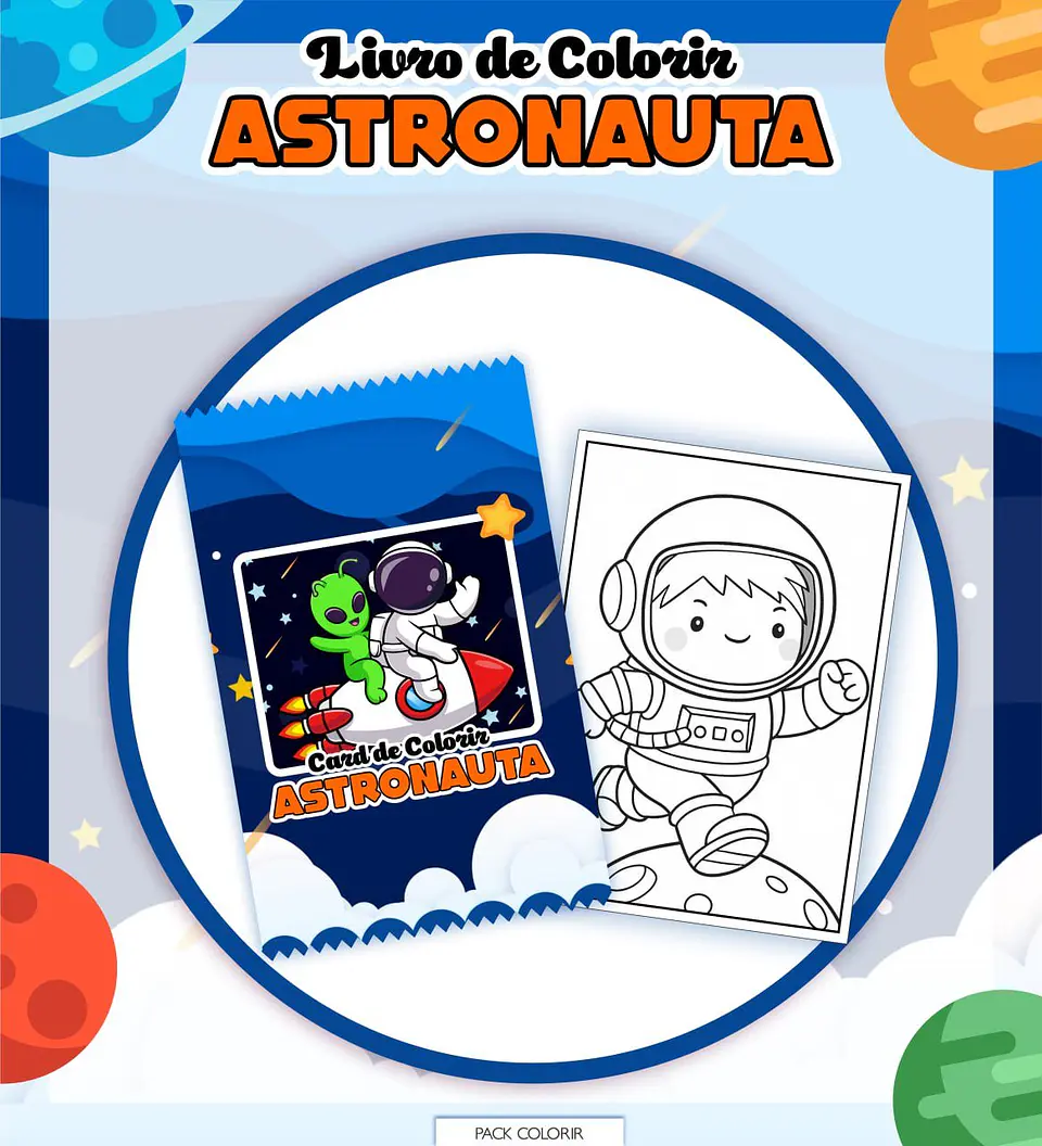 Arquivo Livro de Colorir Astronauta Menino 1