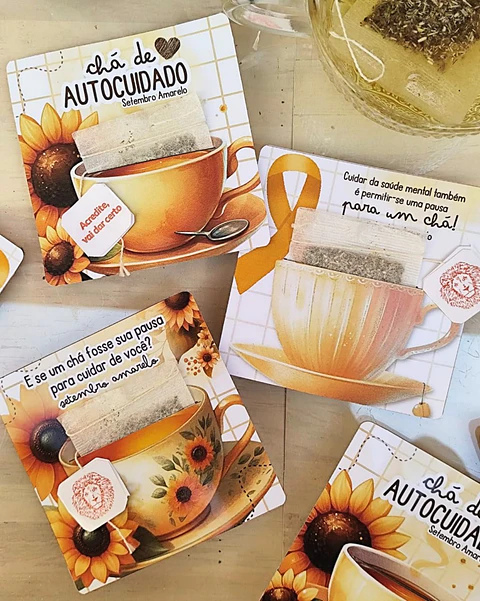 Arquivo de Corte Envelope Xícara de Chá Setembro Amarelo