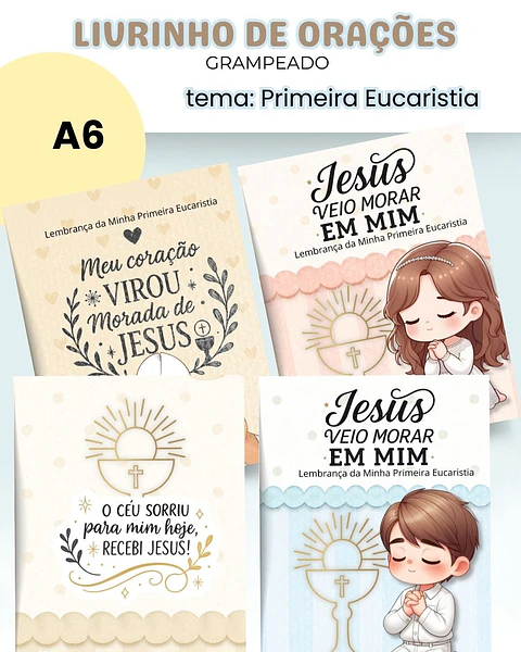 Arquivo Livrinho de Orações Grampeado - Primeira Eucaristia