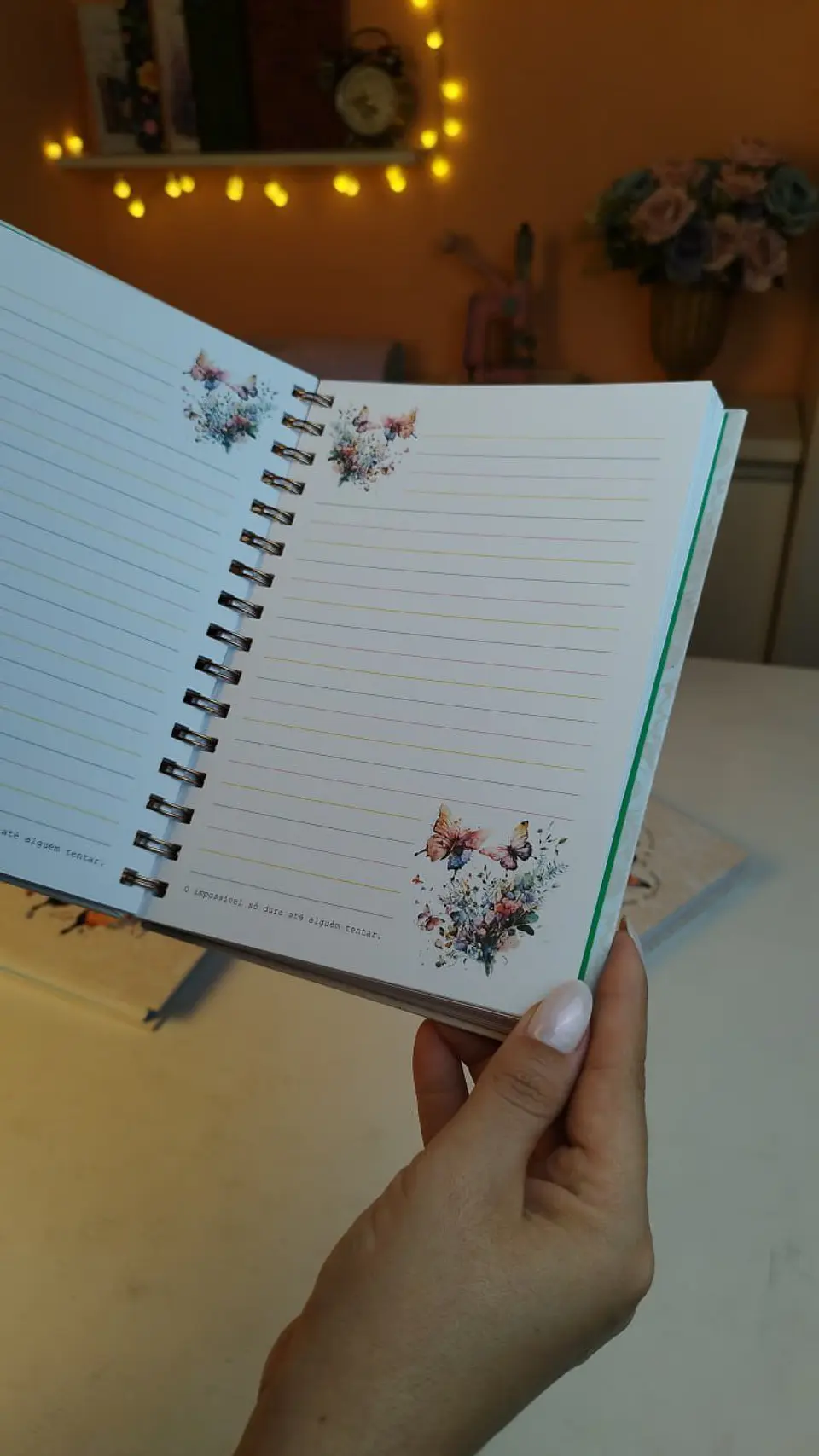 Arquivo Caderno A5 Wire-o Borboletas 8