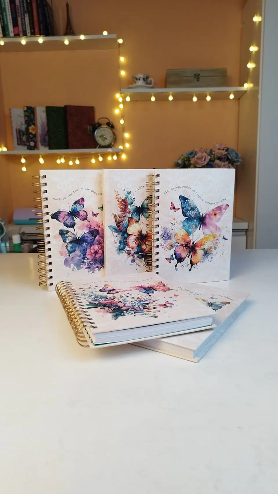 Arquivo Caderno A5 Wire-o Borboletas 10