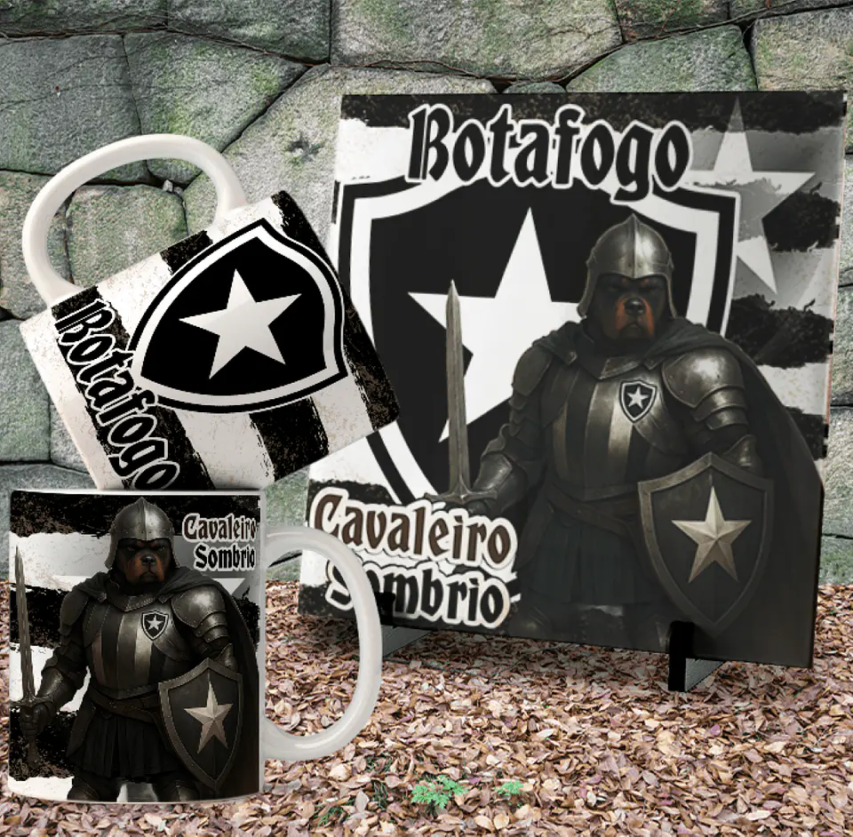 Arquivo Digital Kit Canecas + Azulejos Futebol Epico Mascotes Mediavais 3