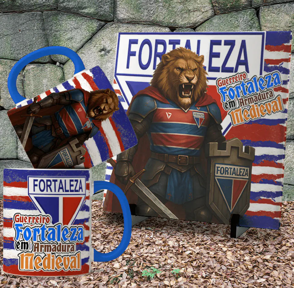 Arquivo Digital Kit Canecas + Azulejos Futebol Epico Mascotes Mediavais 6