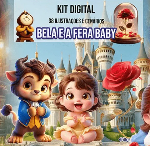 Kit Digital - A Bela e a Fera Baby