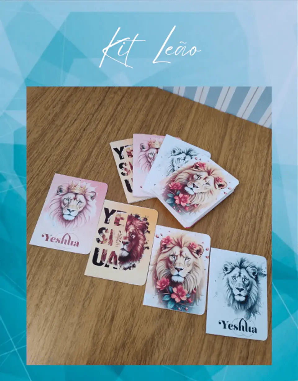 Kit Mini Bíblia Leão - Arquivo Digital Encadernação 1