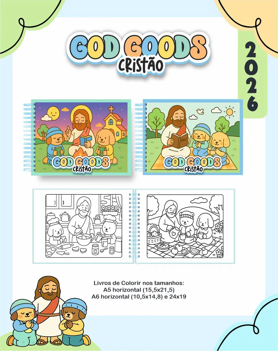 Kit Digital Encadernação - God Goods Cristão 3