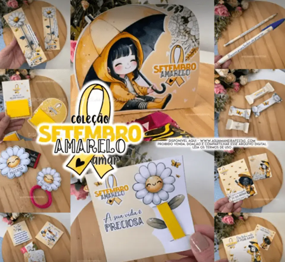 Arquivo de Corte Coleção Setembro Amarelo Amar 2024 1