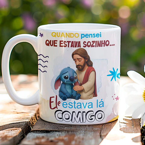 Arquivo Digital Arte Caneca Stitch Ele Estava Lá