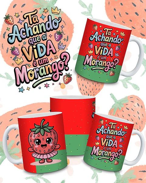 Arquivo Digital Caneca Morango do Amor - Docinho Box