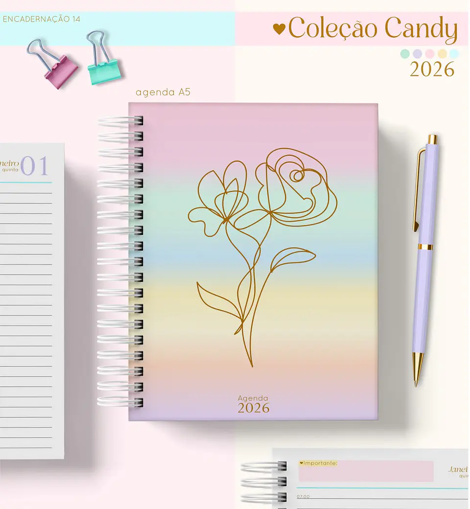 Arquivo Digital Coleção Agenda A5 Candy 2026 4