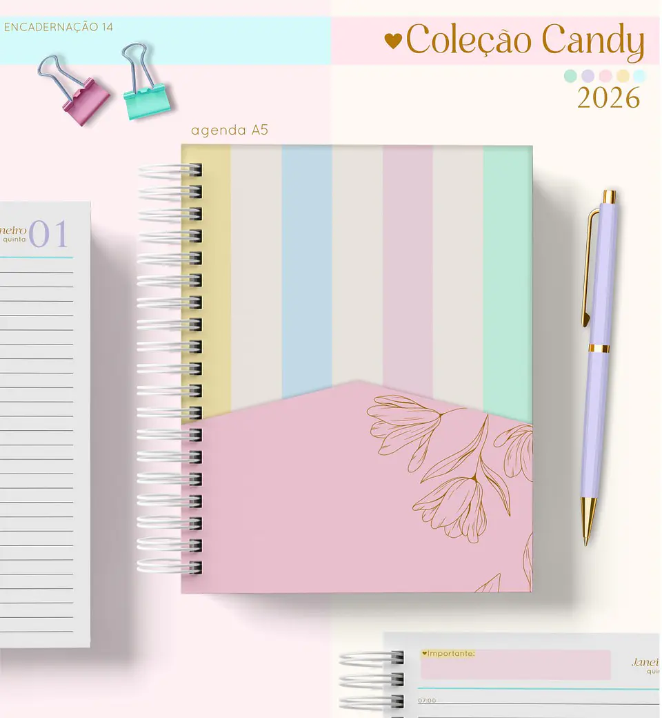 Arquivo Digital Coleção Agenda A5 Candy 2026 6