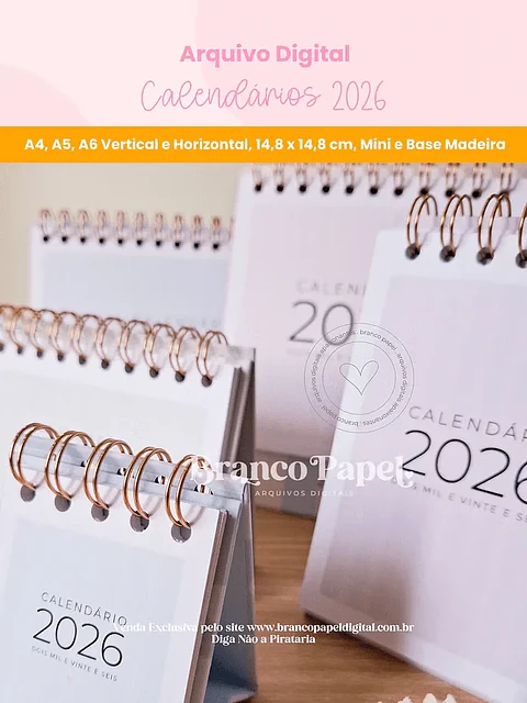 Arquivo Digital Combo Calendarios 2026