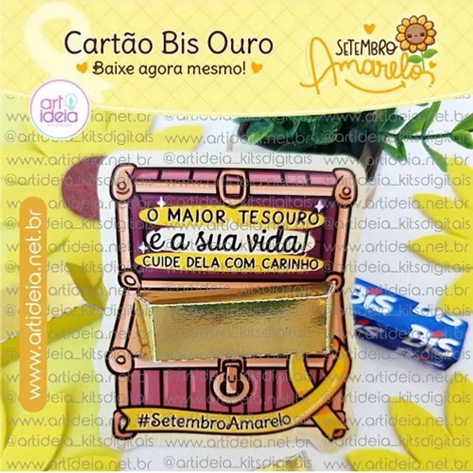 Arquivo de Corte Cartão Bis Ouro Setembro Amarelo 1