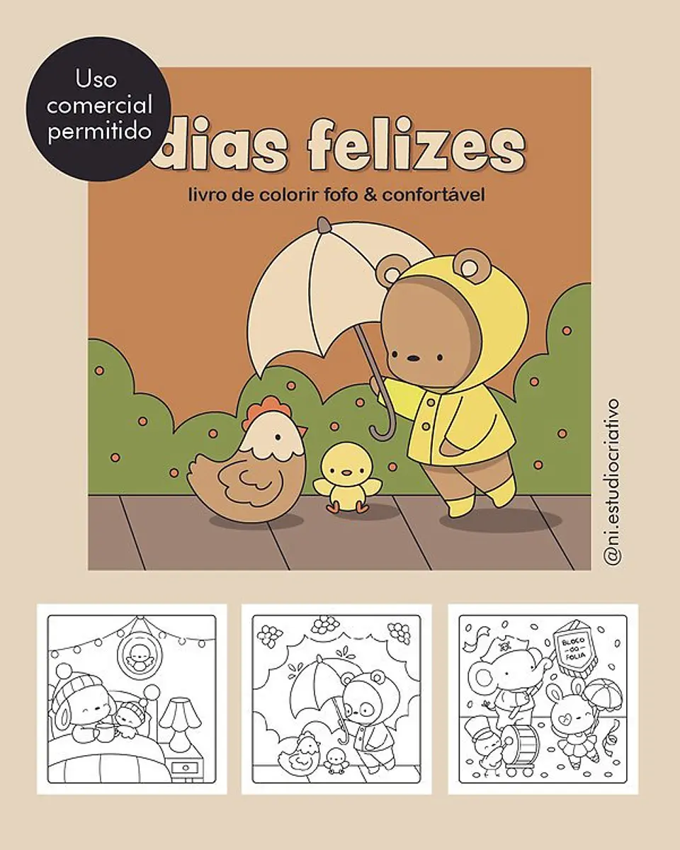Arquivo Digital Livro de Colorir Dias Felizes 1