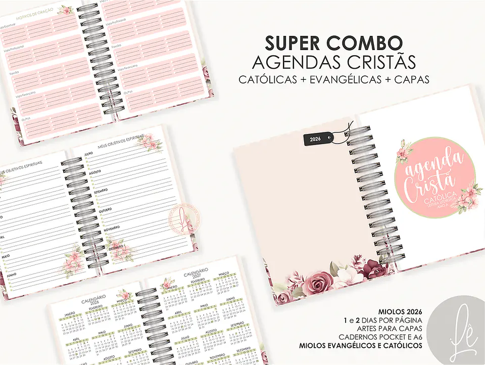 Arquivo Digital Super Combo Agendas Cristãs Católicas + Evangélicas + Capas 1