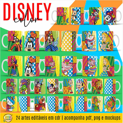 Arquivo Digital Canecas Disney Color