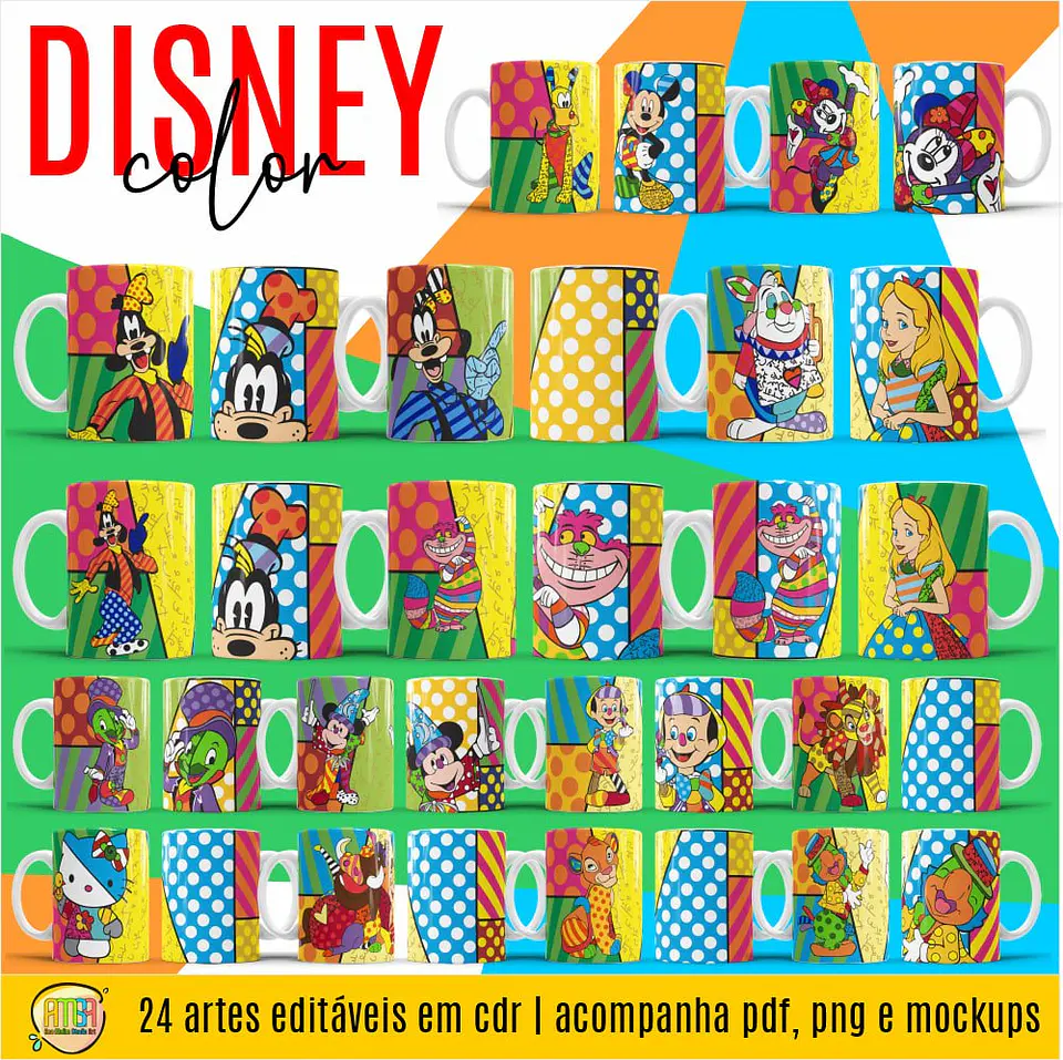 Arquivo Digital Canecas Disney Color 2