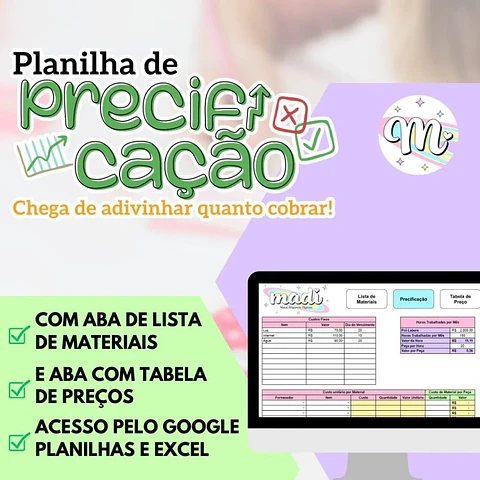 Arquivo Digital Planilha de Precificação