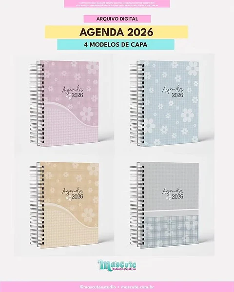 Arquivo Digital Agenda Datada 2026 A5 2DPP