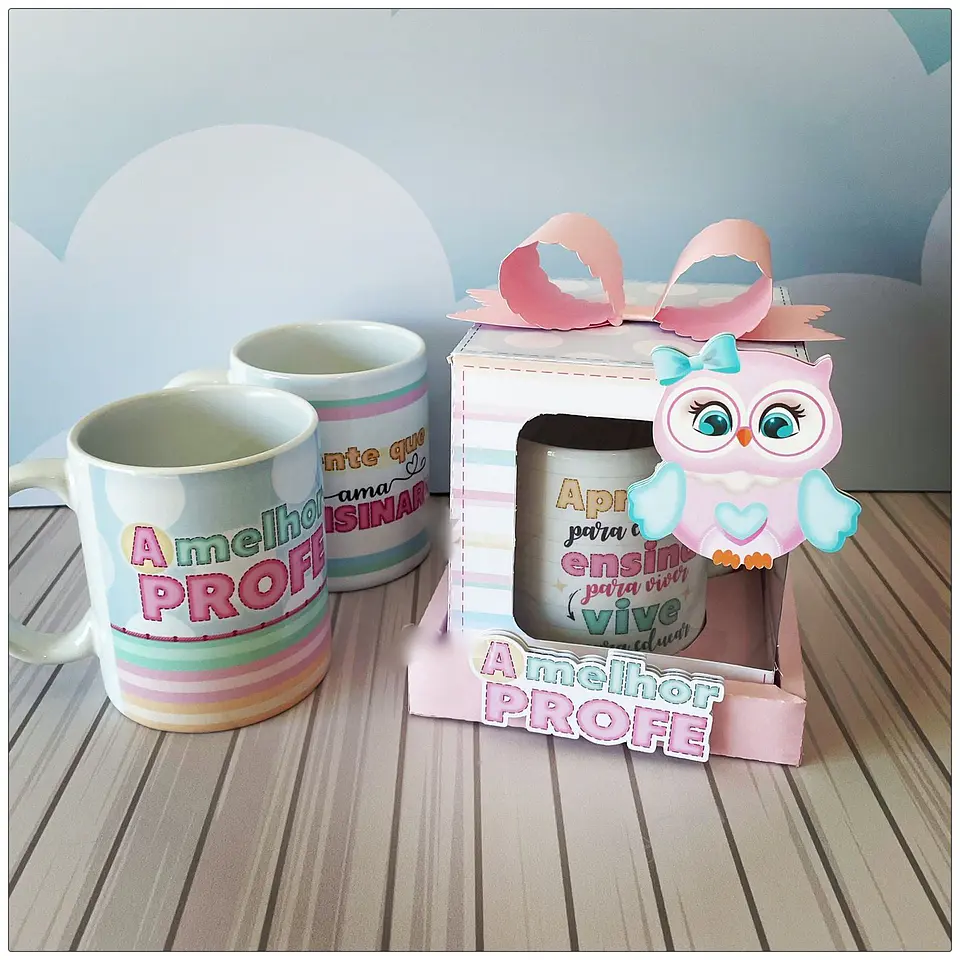 Arquivo de Corte Kit Coruja Dia dos Professores Rosa 3