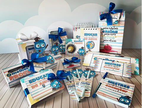 Arquivo de Corte Kit Coruja Dia dos Professores Azul