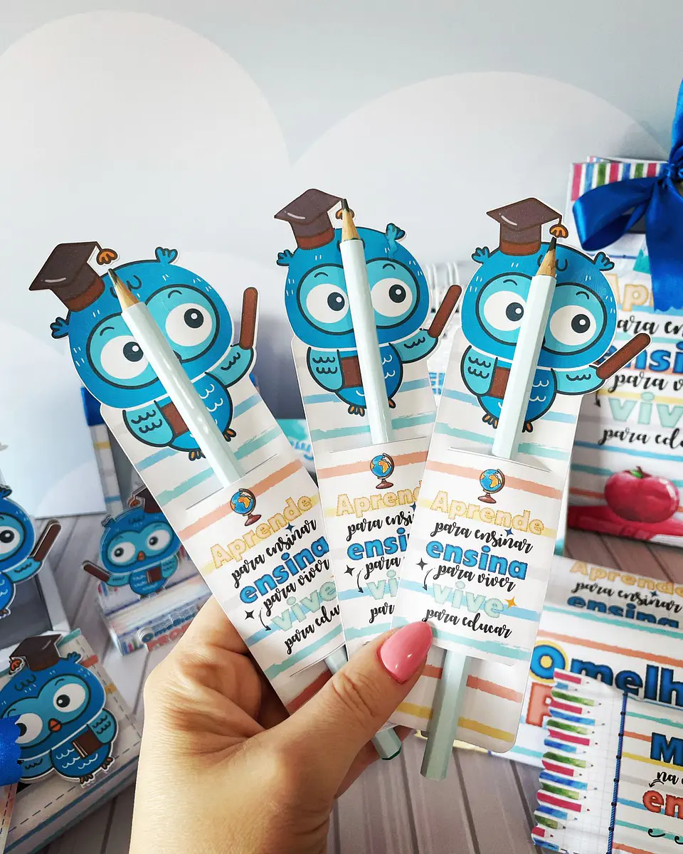 Arquivo de Corte Kit Coruja Dia dos Professores Azul 6