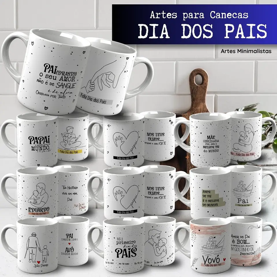 Arquivo Digital Canecas Dia dos Pais Minimalista 1