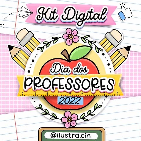 Arquivo de Corte Kit Digital Dia dos Professores 2022