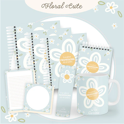 Arquivo Digital Combo Professores Floral Cute 2026