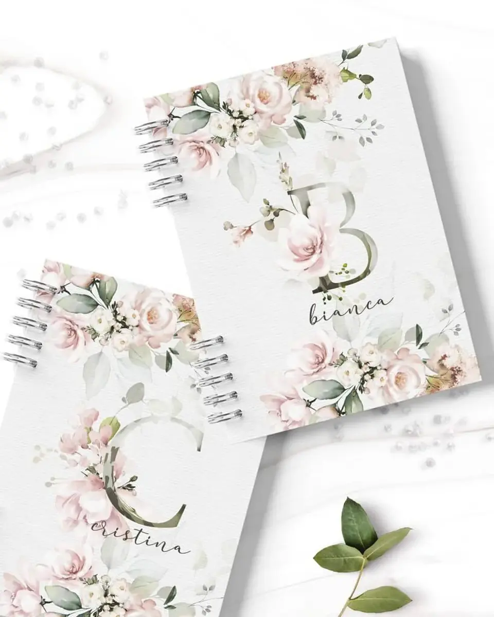 Arquivo Digital Caderno Alfabeto Floral Rosa 4