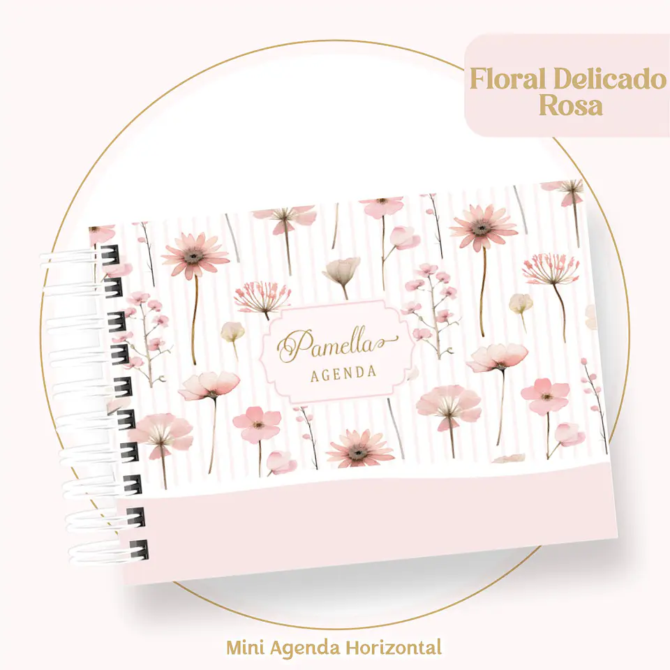 Arquivo Digital Capas e Miolos Floral Delicado Rosa 2