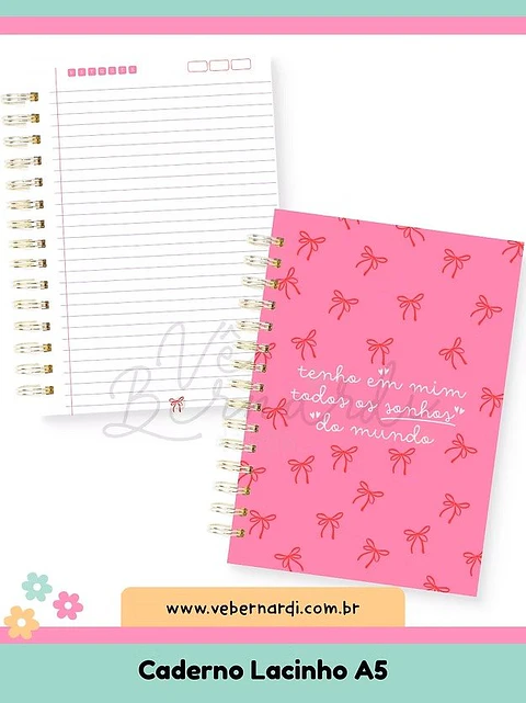 Arquivo Digital Caderno A5 Lacinho 2026