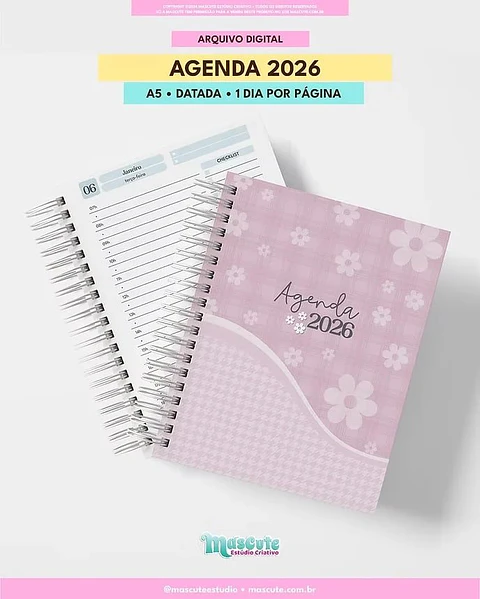 Arquivo Digital Agenda Datada 2026 A6