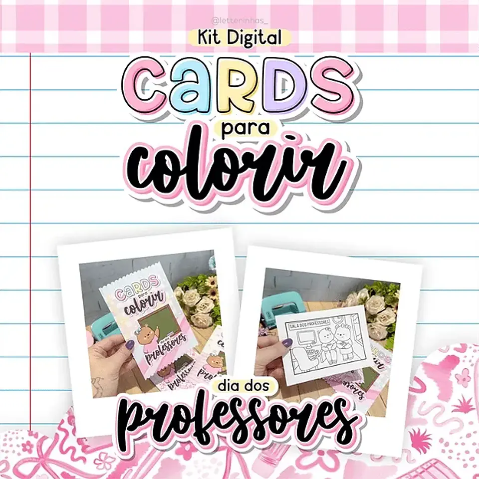 Arquivo Digital Cards para Colorir Dia dos Professores 1