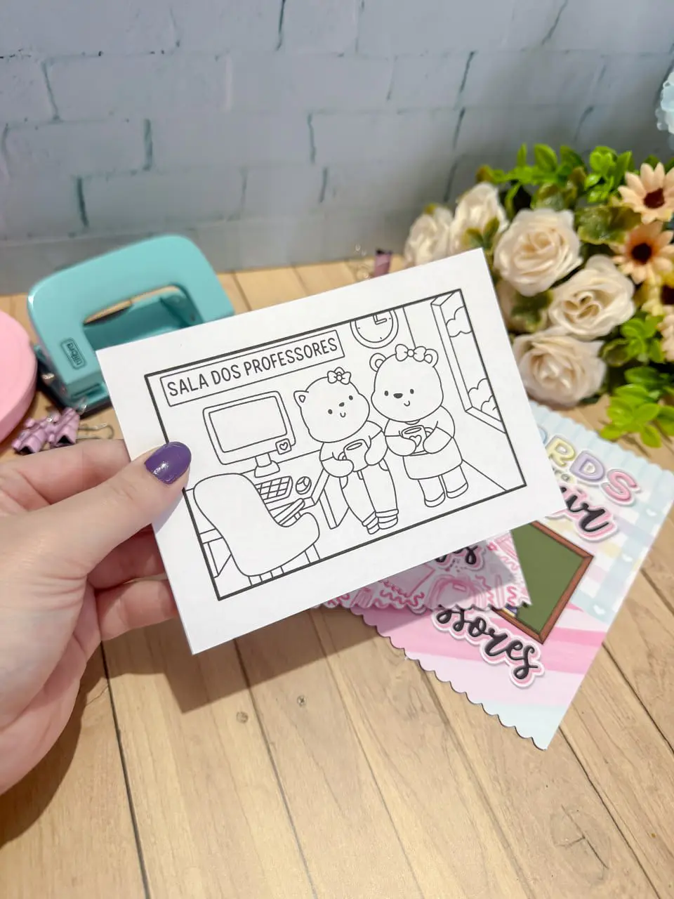 Arquivo Digital Cards para Colorir Dia dos Professores 8