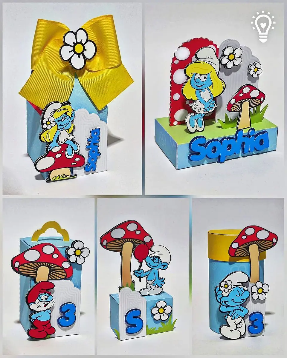 Arquivo de Corte Kit Festa Smurfs 1