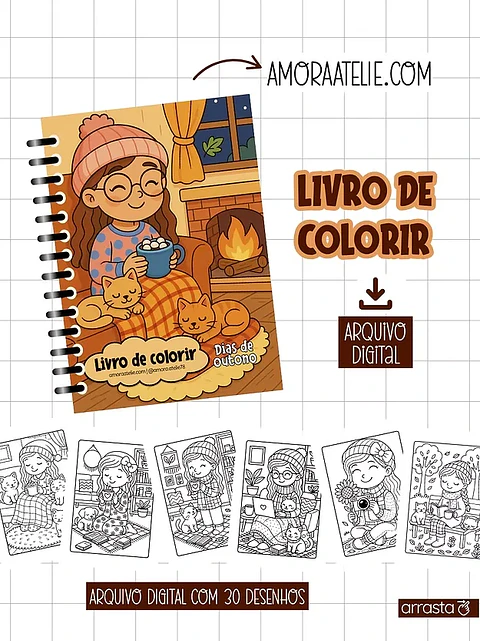 Arquivo Digital Livro de Colorir Dias de Outono