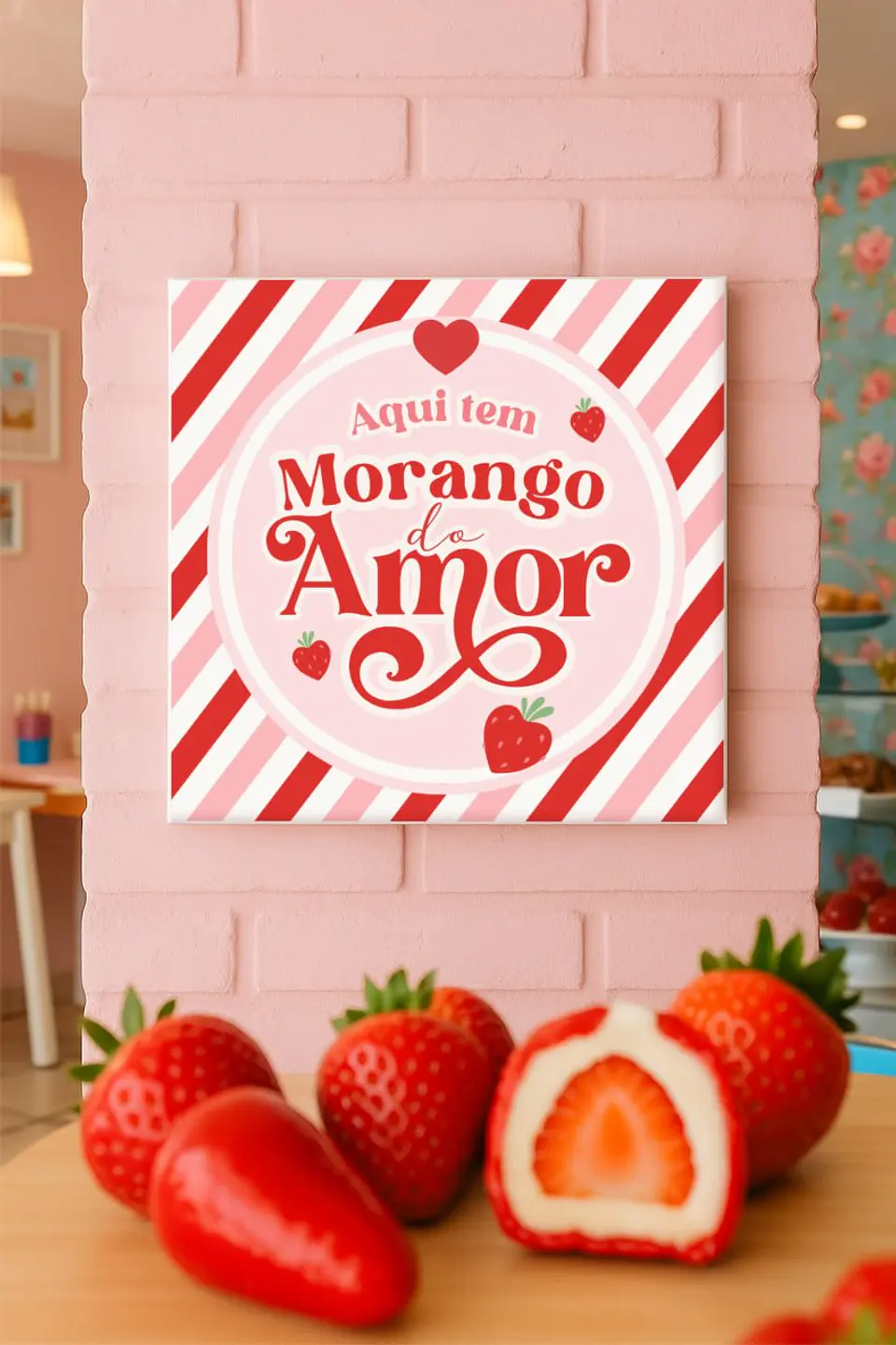 Arquivo de Corte Morango do Amor (Editável no Canva) 7