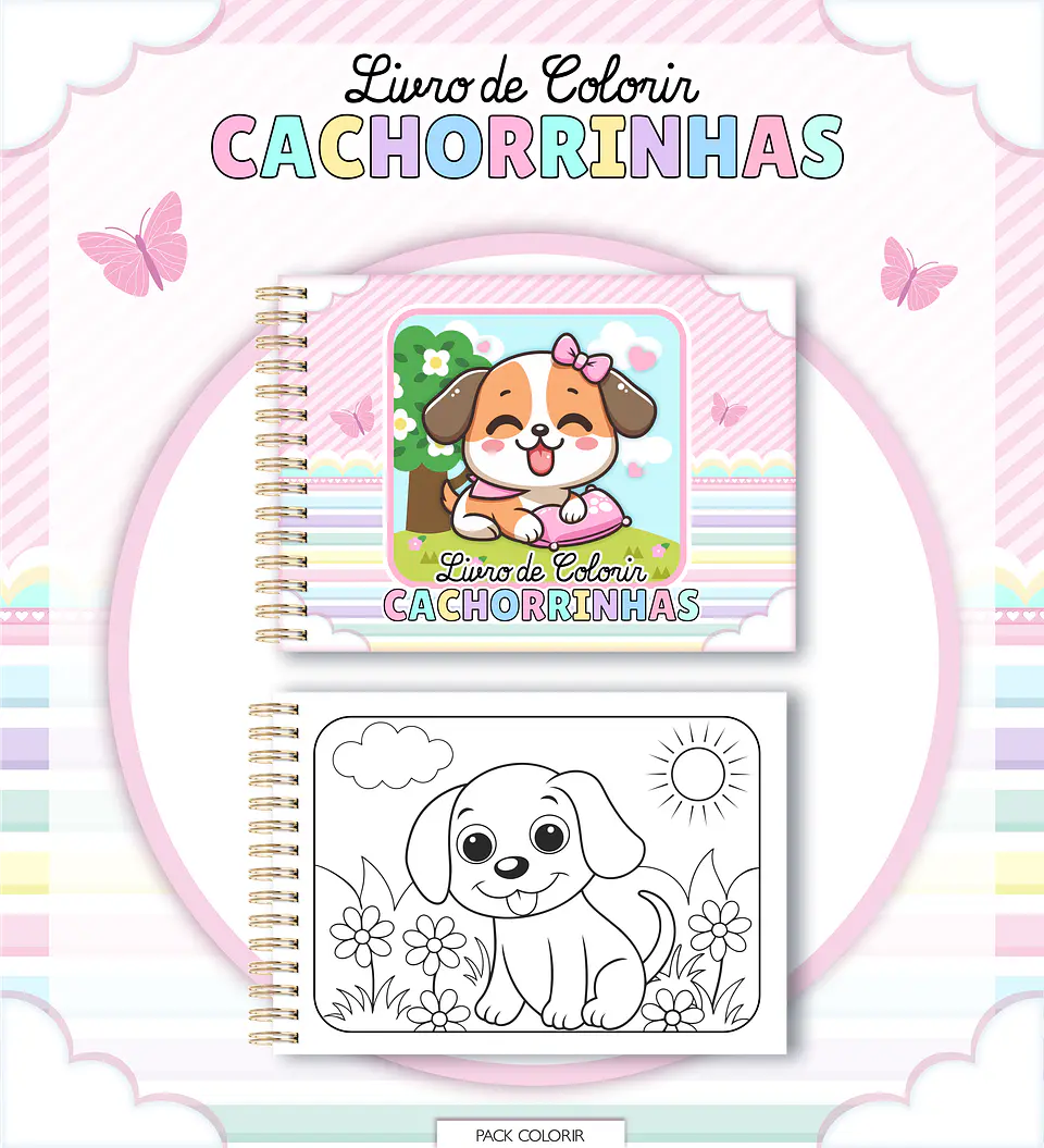 Arquivo Digital Livro + Card de Colorir Cachorrinhos 1