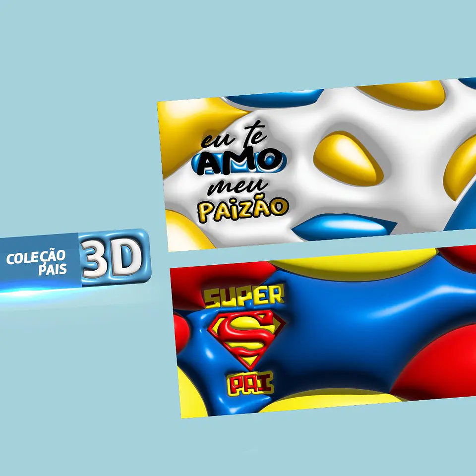 Arquivo de Corte Estampas Canecas Dia dos Pais 3D 5