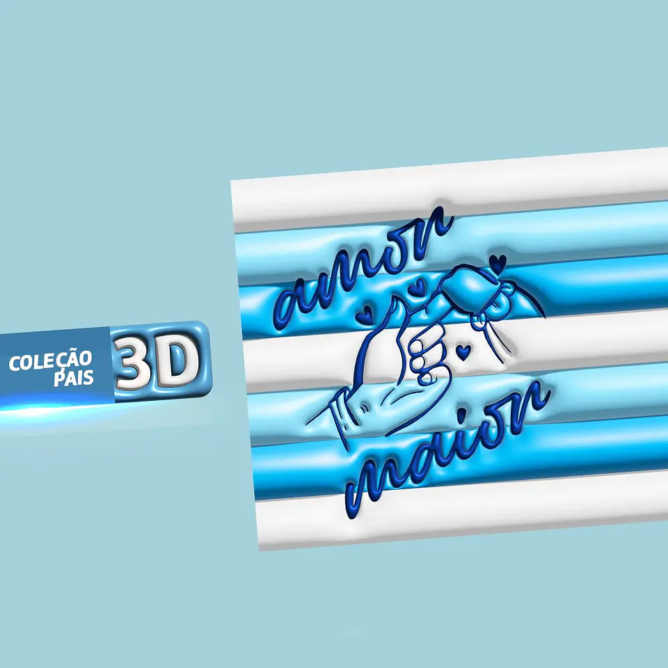 Arquivo de Corte Estampas Canecas Dia dos Pais 3D 10