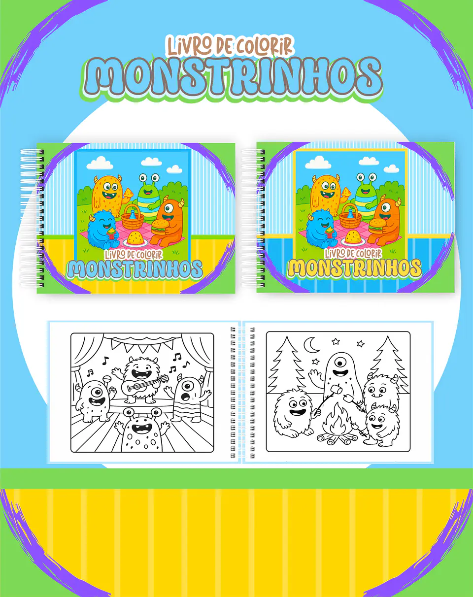 Arquivo Digital Livro de Colorir Monstrinhos 1