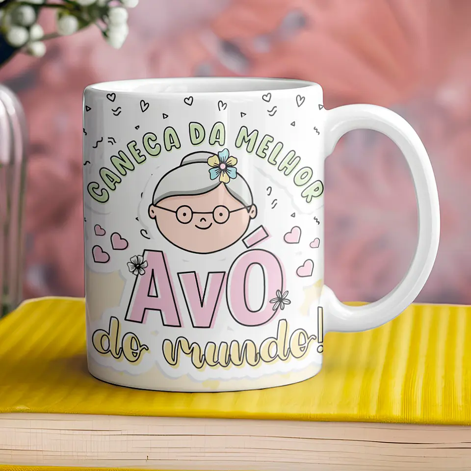 Arquivo Digital Arte 4 Modelos Canecas Avós Cute 2