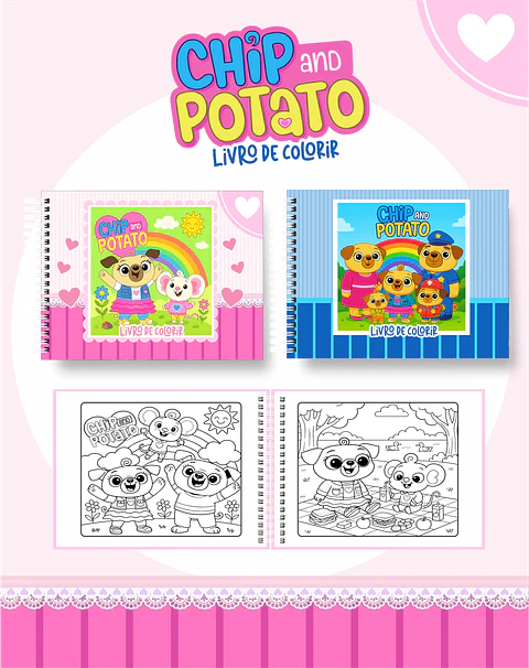 Arquivo Digital Livro de Colorir Chip e Potato