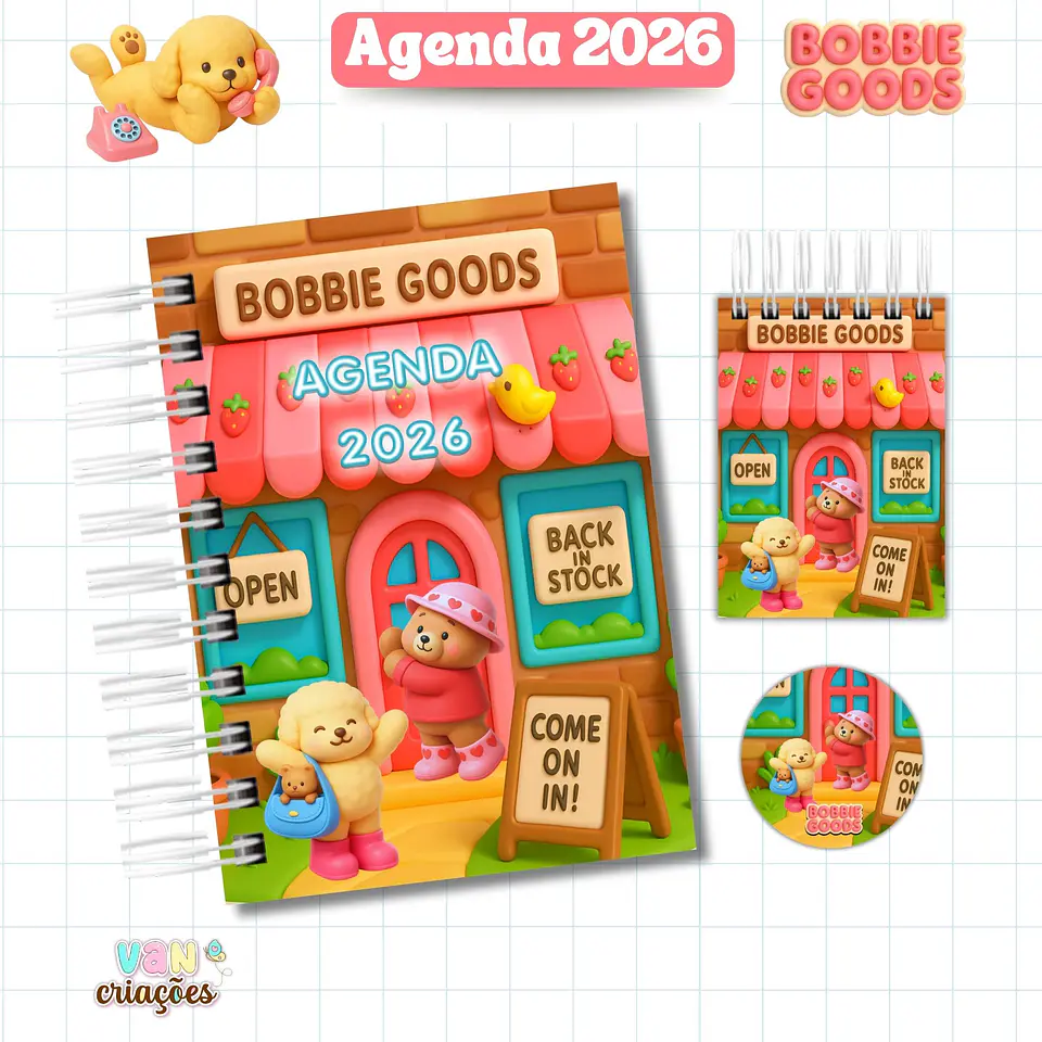Arquivo Digital Coleção Agendas Bobbie Goods 2026 Datada 1