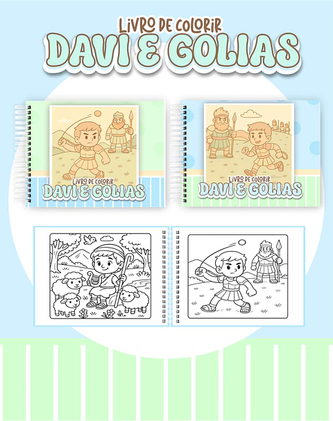 Arquivo Digital Livro de Colorir Davi e Golias