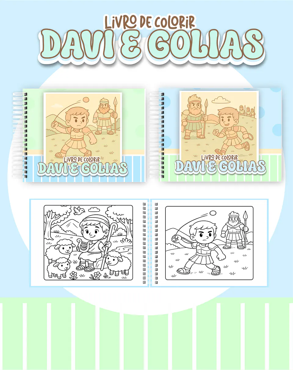 Arquivo Digital Livro de Colorir Davi e Golias 1