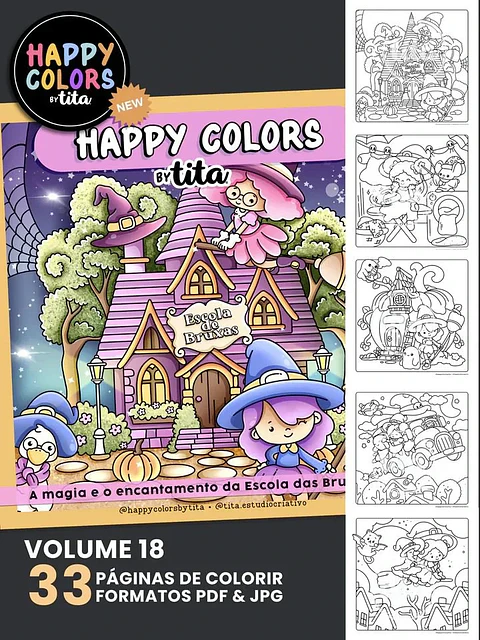 Arquivo Digital Happy Colors Volume 18 - Escola de Bruxas